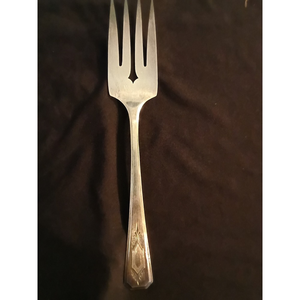 Wm. A. Rogers A1 Plus Silver Plate Cold Meat Fork 1935 Memory Pattern Vintage